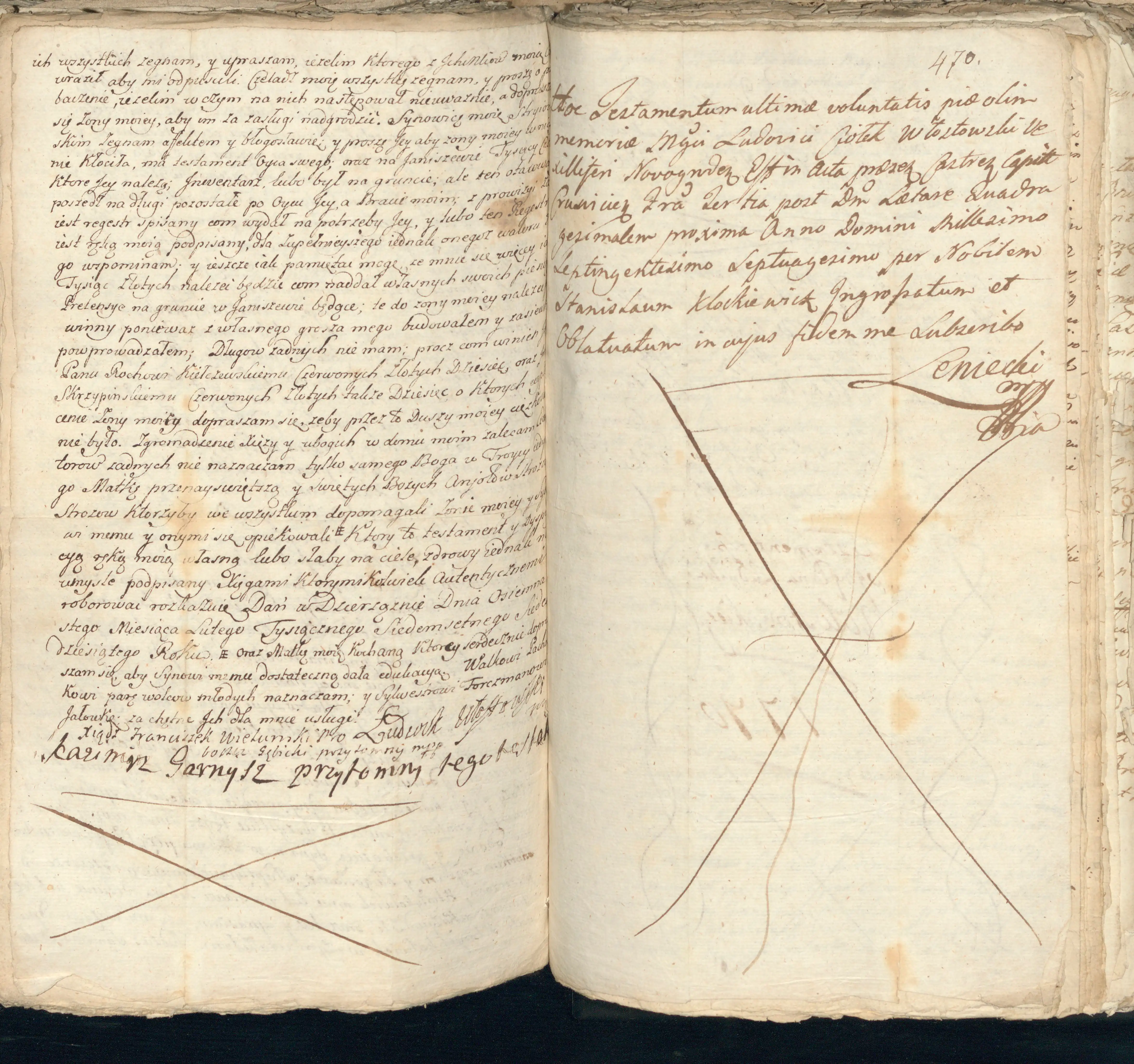 Archiwum Państwowe w Poznaniu, Księgi sądu i urzędu grodzkiego w Koninie, sygn. Konin Gr. 145, k. 469v-470