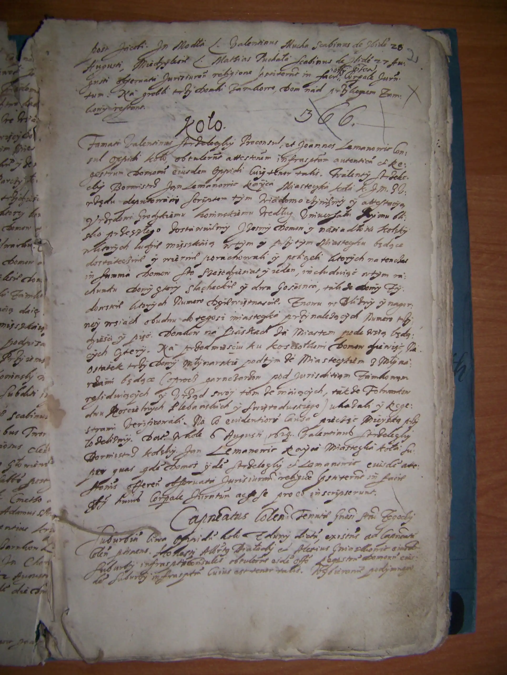 Archiwum Państwowe w Poznaniu, Księgi sądu i urzędu grodzkiego w Koninie, sygn. Konin Gr. 163, k. 2.