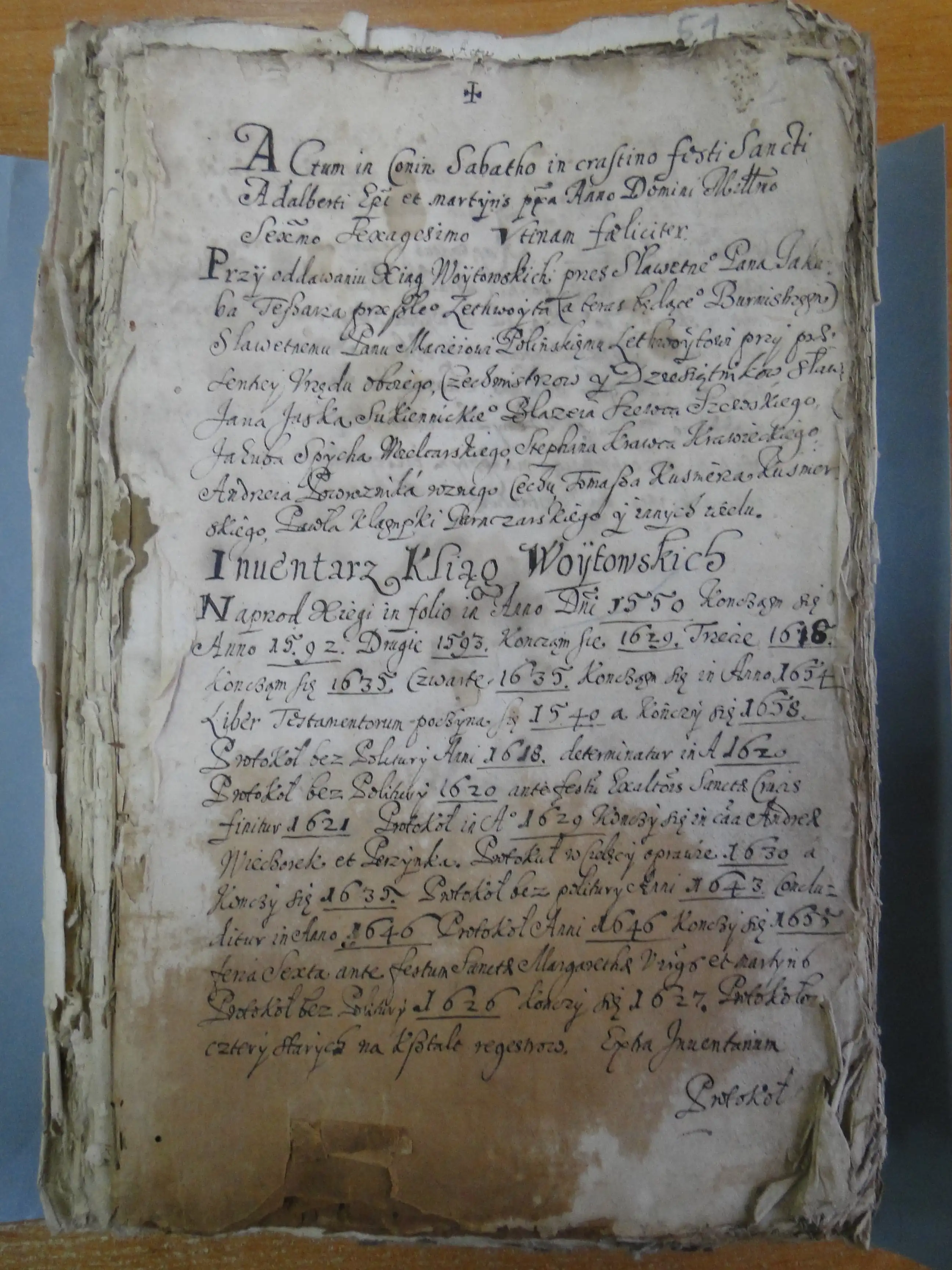 Archiwum Państwowe w Poznaniu, Akta miasta Konina, sygn. I 22 [księga nie pojawia się w bazie Szukaj w Archiwach], s. 2