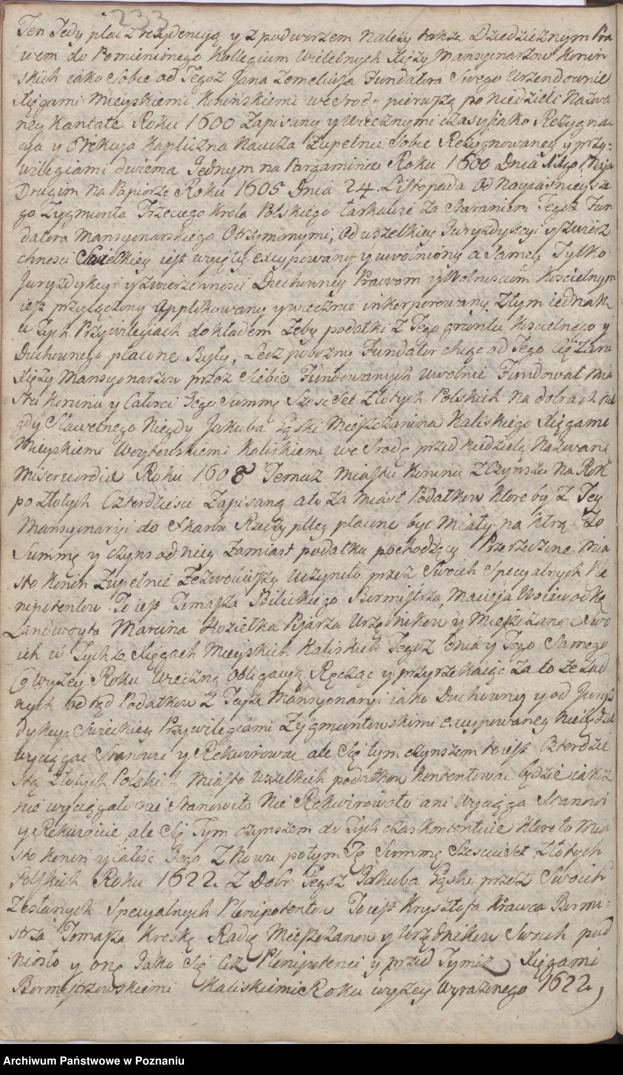 Archiwum Państwowe w Poznaniu, Akta miasta Konin, sygn. I/8, s. 233