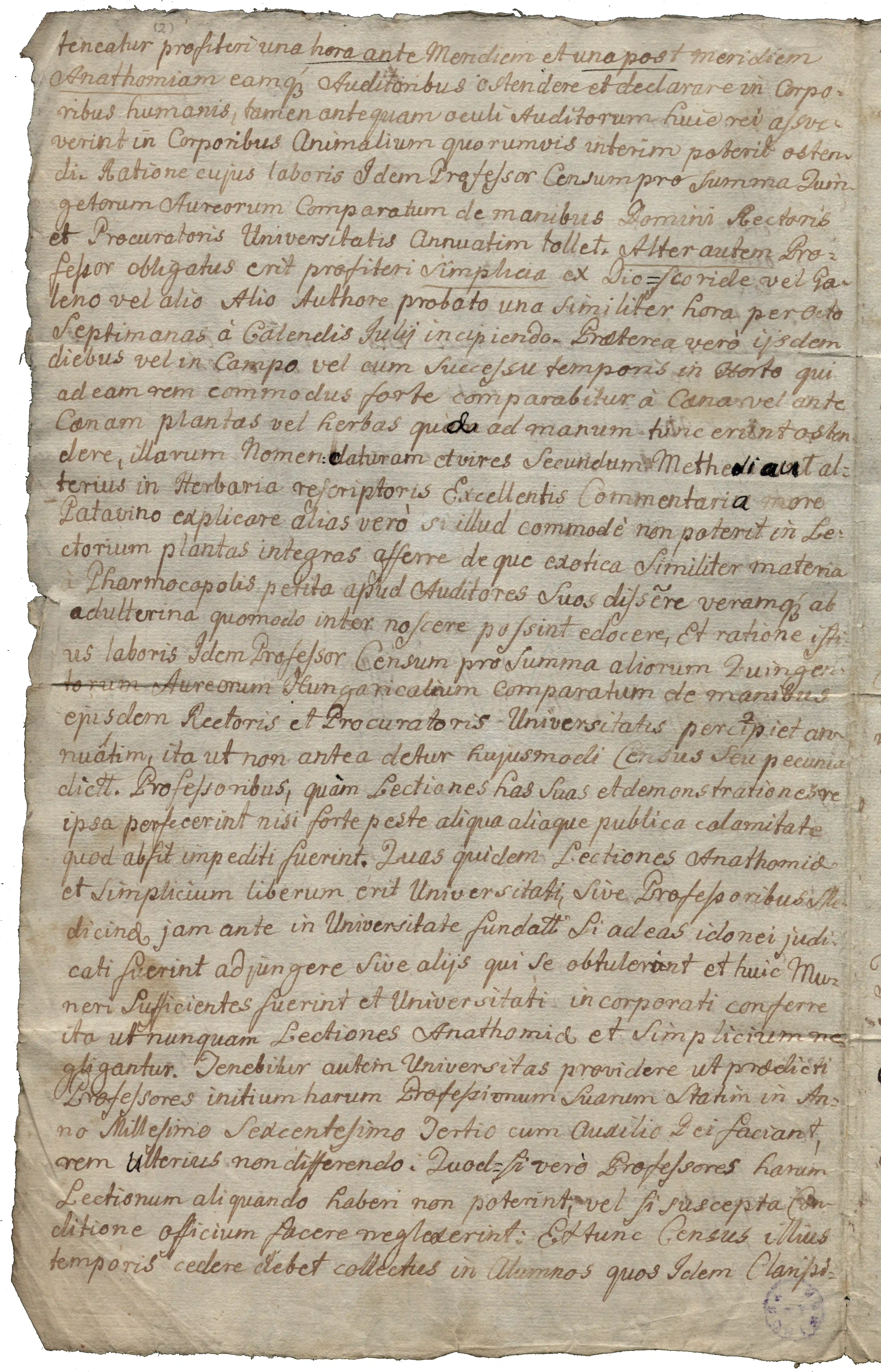 Archiwum Uniwersytetu Jagiellońskiego, sygn. 3946, s. 2.