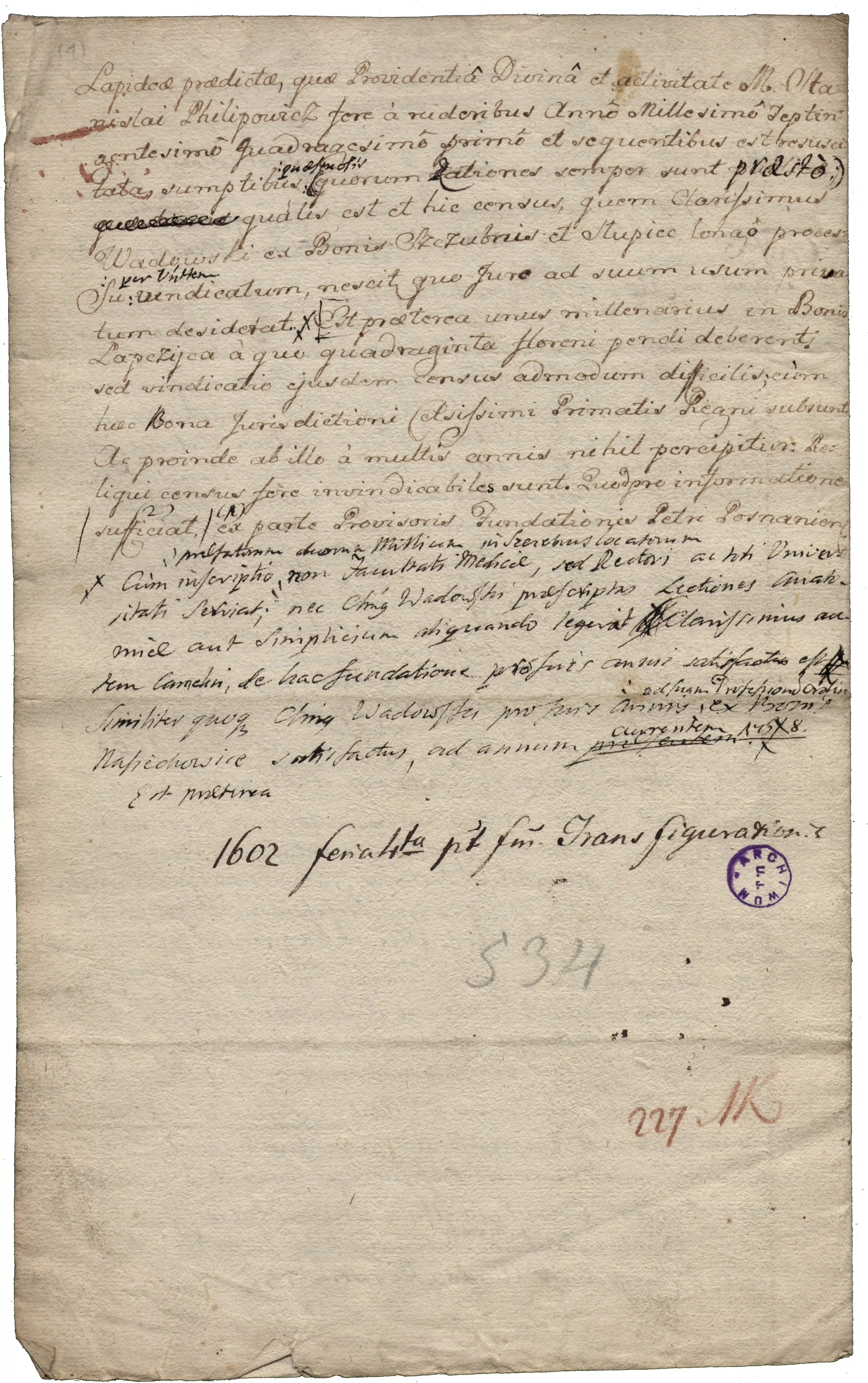 Archiwum Uniwersytetu Jagiellońskiego, sygn. 3947, s. 3.